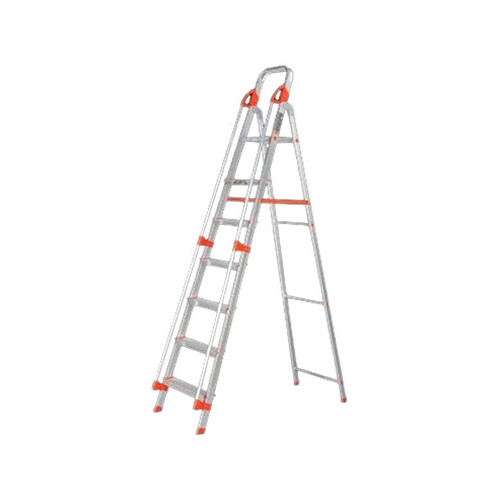 Aluminum Folding Ladder With Hand Rails - 12 Feet, Anodised & Anti-Corrosion, Rust-Free Design, Ideal for Residential Use | Durable Aluminium Material and Step Ladder Type