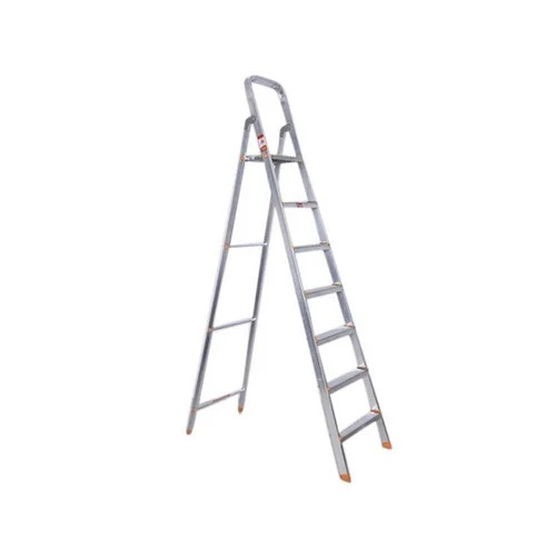 Anti Corrosion Outdoor Aluminum Folding Ladder - 12 Feet Height, 8 Steps | Anodised, Rust Free, Foldable for Residential Use
