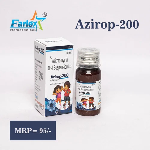 Azithromycin Oral Suspension IP - Liquid Formulation Prescription Only Cool and Dry Storage Required For Hospital and Clinic Use