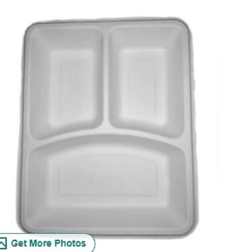 Bagasse 3 CP Meal Tray
