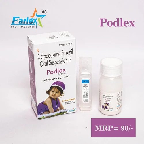 Cefpodoxime Proxetil Oral Suspension IP - Liquid Medicine for Hospital and Clinic Use | Prescription Required, Store in Cool and Dry Place