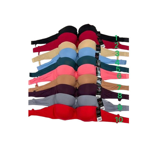 Padded Bra - Cotton Fabric Regular Cup Size Plunge Neck Design 3/4th Coverage | Breathable Skin-Friendly Easy to Wash Fade and Wrinkle Resistant