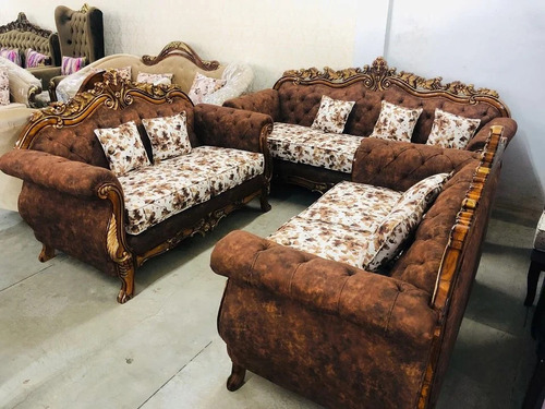 उच्च शक्ति और गुणवत्ता परीक्षणित लकड़ी का सोफा सेट