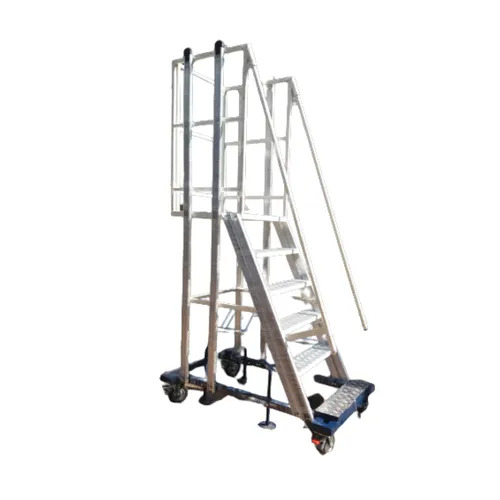 Industrial Aluminum Trolley Ladder - Feature: Easy To Use