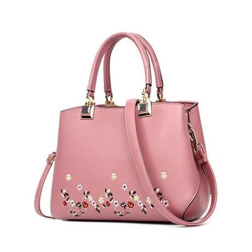 Ladies Zipper Closure Printed Handbag