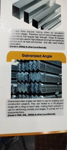 Ms Angle - Galvanized Sheet, Polished Finish | Durable, Corrosion Resistant, Rust Proof