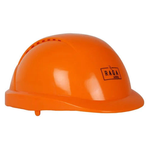 Free Size Raga PVC Orange Safety Helmet for Construction Sites