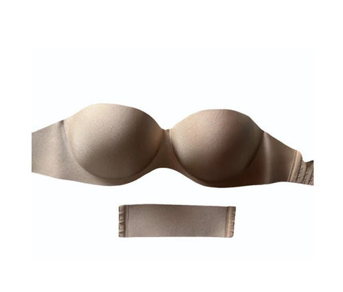 Skin-Friendly Plain Lycra Spandex Backless Strapless Padded Push Up Bra for Ladies