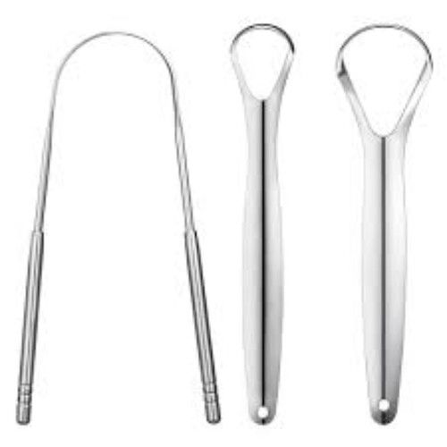 Silver Non Polished Premium Design Tongue Cleaners