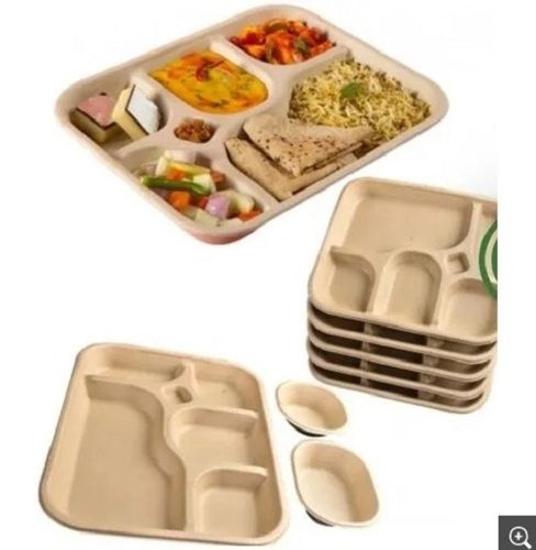 Bio Degradable 5 Partition Plate