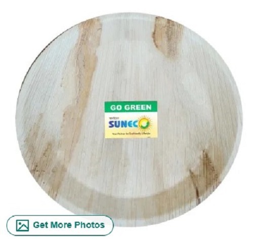 Biodegradable Areca Plates - Round Shape, Leak and Crack Resistant, Various Sizes and Colors Available | Quality Tested and Accurate Dimensions