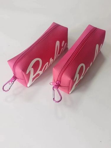 Customized Waterproof Pink Pu Leather Pen Bag