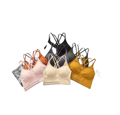 Cotton Sports Bra - Regular Fit Full Coverage Thick Strap | Breathable Skin-Friendly Easy to Wash Colorfast Fade and Wrinkle Resistant
