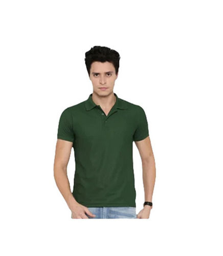 Casual Wear Readymade Regular Fit Short Sleeve Plain Cotton Mens Collar T Shirts