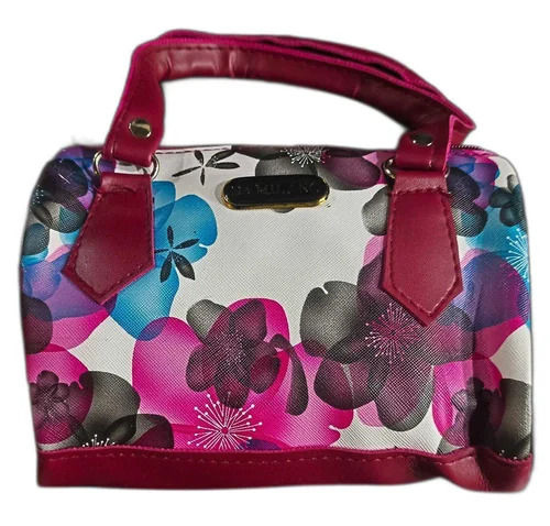 Ladies Rexine Printed Hand Bag