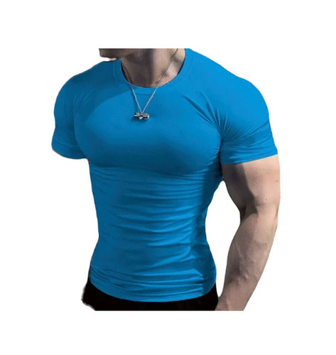Men's Cotton T-Shirt - Regular Fit, Sky Blue, Short Sleeves, O-Neck | Lightweight, Breathable, Skin-Friendly, Fade & Wrinkle Resistant, Ideal for Casual Summer Wear