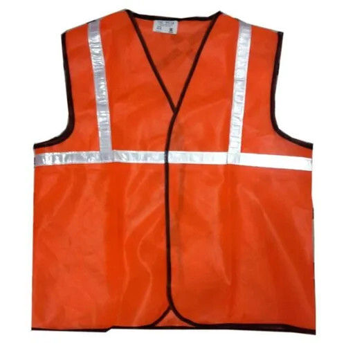 Free Size Unisex Orange Fluorescent Reflective Safety Vest