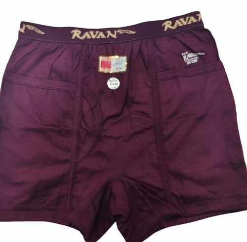 Maroon Color Pure Cotton Fabric Royar Mens Cotton Underwear