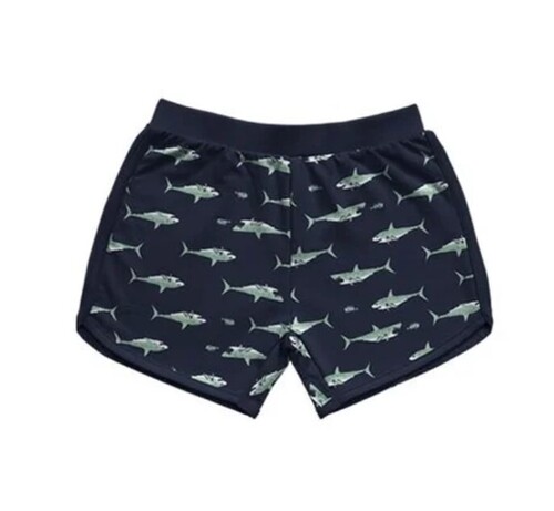 Black Color Caual Wear Printed Pattern Slim Fit Girls Short