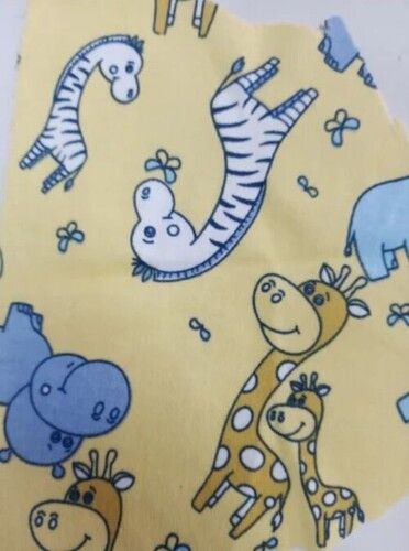 Multi Color Animal Printed Pattern Cotton Printed Fabric