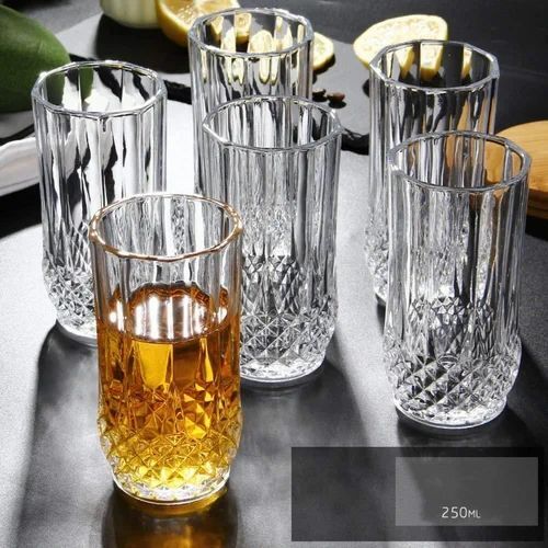 Crystal Glassware - New Very Good Quality, Polished Transparent Designer Pattern, Durable Solid Spherical Shape
