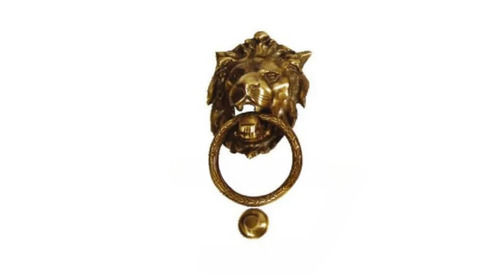 Golden Brass Antique Lion Door Knocker