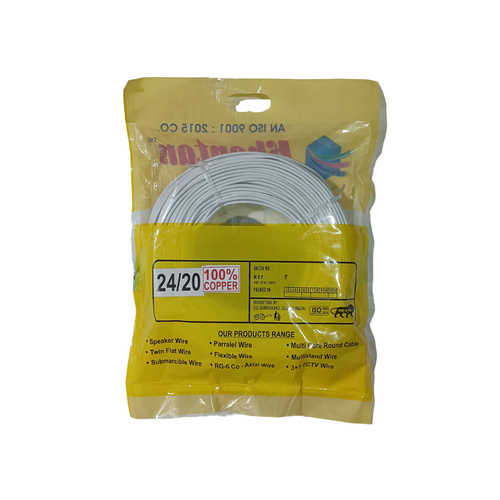 Khantan Copper Flat Wire 24X20 80 Yard - Color: White