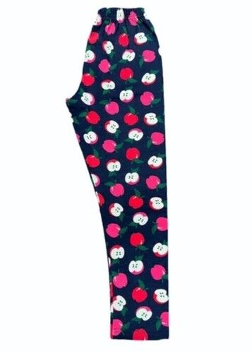 Multi Color Printed Pattern Kids Lycra Leggings For Casual Wear