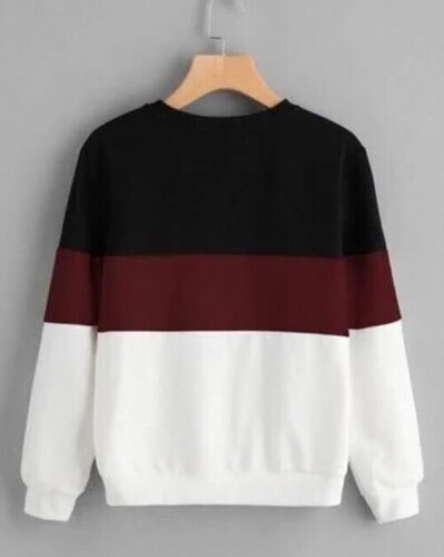 Multi Color Ladies Sweatshirts - Cotton Material All Sizes Round Neck Full Sleeves Breathable and Washable Features