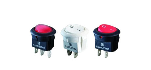 Plastic Illuminated Round Rocker Switches