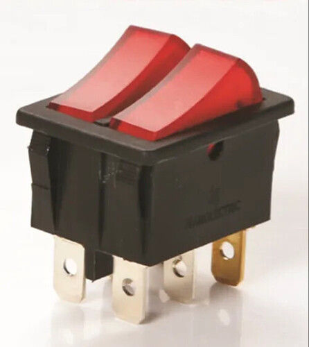 Plastic Illuminated Twin Rocker Switch