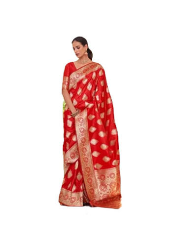 Party Wear Light Weighted Shrink Resistant Printed Handloom Weaving Silk Saree for Ladies