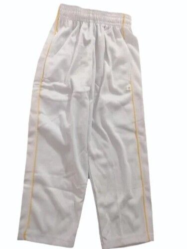 White Color Plain Pattern Pure Cotton School Trousers