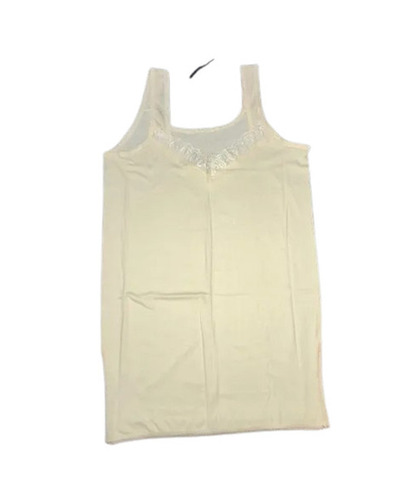 Ladies Slips - Cotton Fabric, All Sizes, Off White Color | Breathable, Skin-Friendly, Easy to Wash, Full Coverage, Non-Padded, Thin Strap, Fade & Wrinkle Resistant