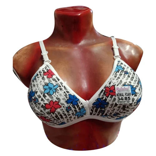 Daily Wear Skin-Friendly Regular Fit 3/4th Coverage Printed Cotton Padded Ladies Bra