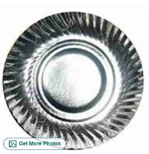 6 Inch Wrinkle Silver Foil Paper Plate