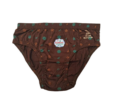 Cotton Panties - Mid-Rise, Printed Brown, Regular Fit, 180 GSM | Skin-Friendly, Breathable, Fade and Wrinkle Resistant, Easy to Wash