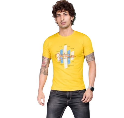 Cotton Printed Half Sleeve T-Shirts - Size M L XL XXL | O-Neck Collar Casual Wear All Colors Short Sleeve Style
