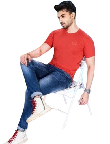 Mens Round Neck Plain T Shirts - Cotton Fabric Size M-XXL Half Sleeves Regular Fit | Casual Wear O-Neck Collar All Colors Available
