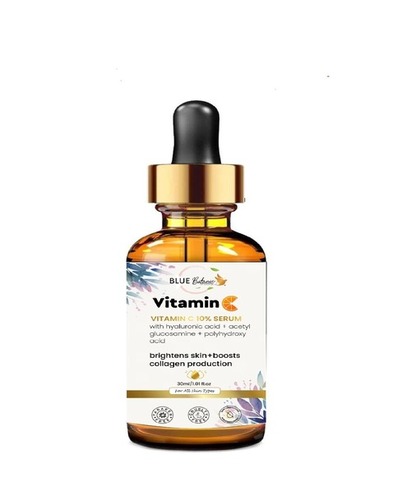 Premium Vitamin C Face Serum - Liquid Formula in Glass Bottle | 100% Herbal Natural Safe Moisturizing Free from Harmful Chemicals
