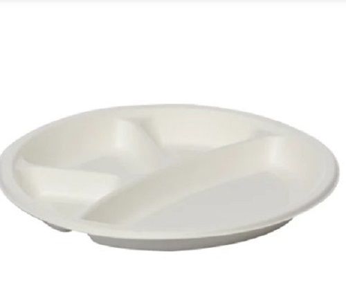 Sugarcane Bagasse 11 Inches 4 Compartment Disposable Plate