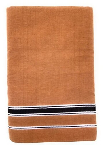 Cotton Dhoti - Unstitched 115 GSM Brown Color with Elegant Border Stitch for Casual Wear