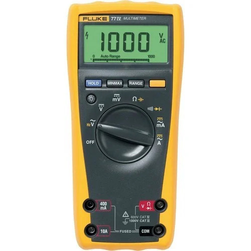Yellow And Black Handheld Digital Multimeter - Plastic Body, 0 To 40 Degree C Operating Temperature, Lcd Display | Durable And Lightweight Design, Digital Interface