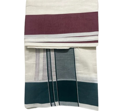 Multi Color Plain Border Cotton Fabric Mens 9x5 Dhoti