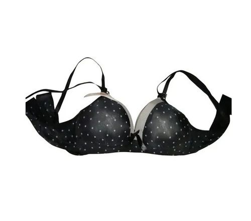 Black Printed Padded Bra