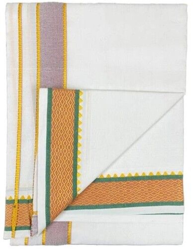 Plain Pattern Solid Pattern Festive Wear Cotton Dhoti