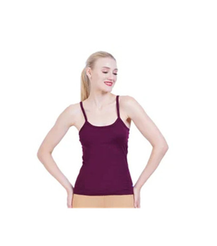 Ladies Cotton Slips - U Neckline, Sleeveless, Full Coverage in Purple | Breathable, Skin-Friendly, Non-Padded, Easy to Wash, Fade Resistant