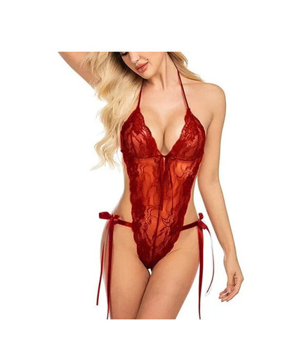 Lingerie Set - Elastic Plunge Neck Bra with 3/4th Coverage Thin Straps in Maroon | Skin-Friendly Easy to Wash Breathable Fade and Wrinkle Resistant