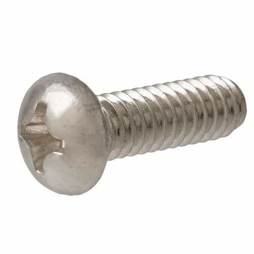 Silver Brass Round Head Screw