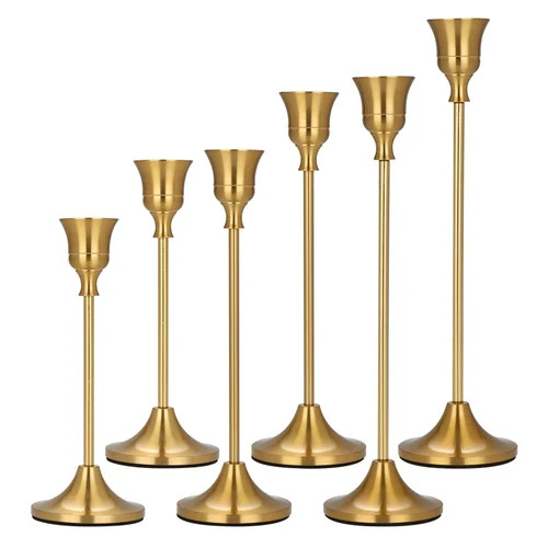 Brass Candle Stand - New, Polished Finish | Handmade, Durable, Professional Style for Arts and Crafts